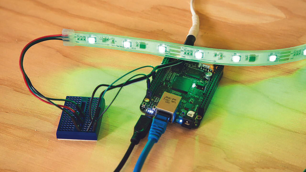 Как сделать Интернет-спидометр на светодиодах и плате BeagleBone